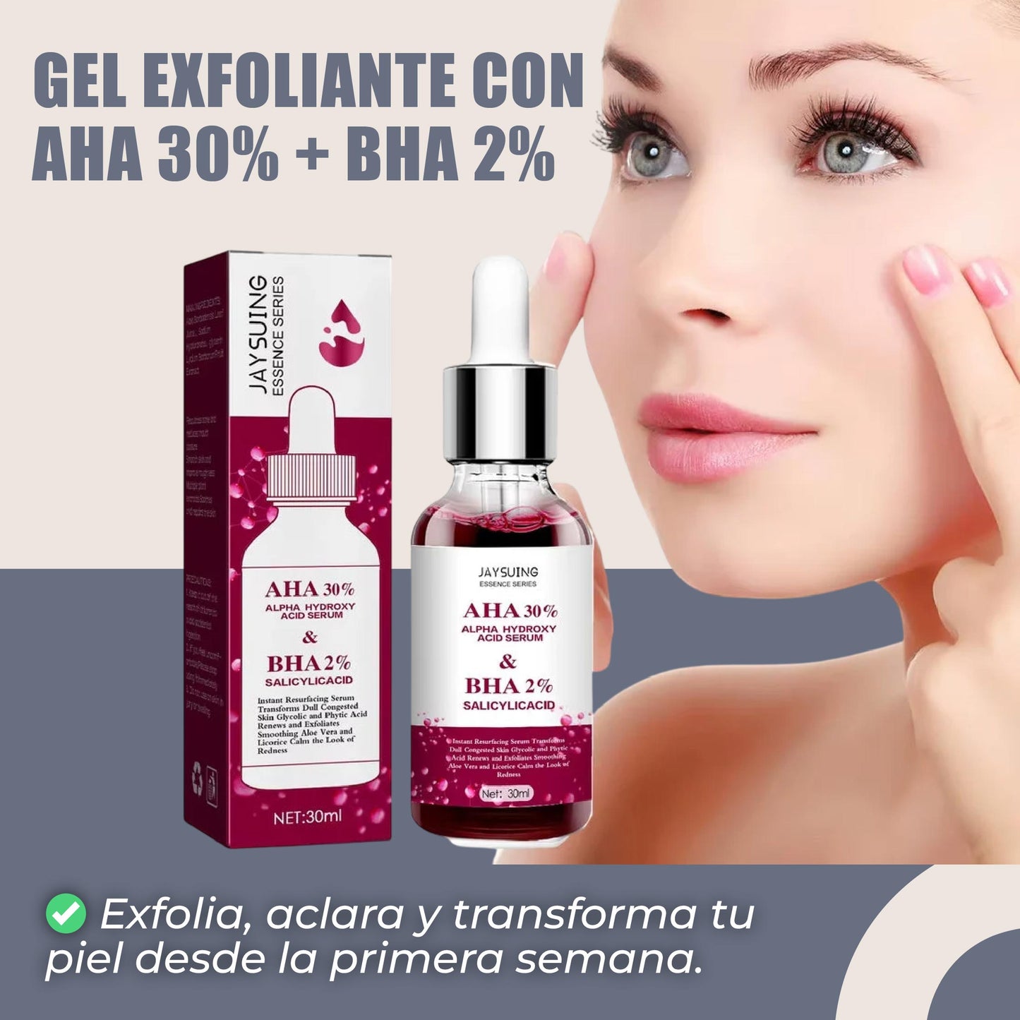 ✨ GEL MILAGROSO AHA+BHA – ¡Transforma tu piel en solo 7 días!
